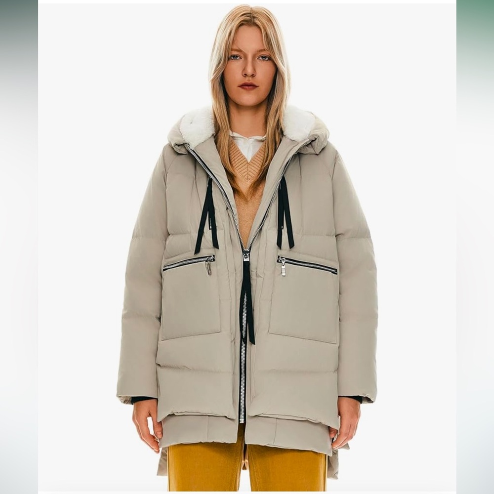 Orolay Women’s Thickened Down Jacket Beige